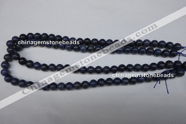 CDU102 15.5 inches 8mm round blue dumortierite beads wholesale