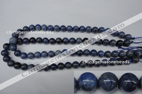 CDU103 15.5 inches 10mm round blue dumortierite beads wholesale