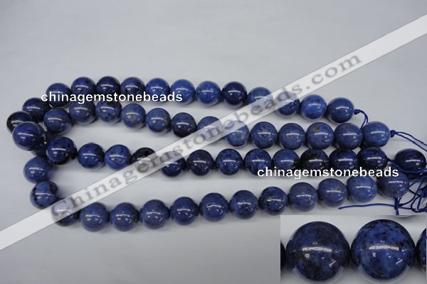 CDU105 15.5 inches 14mm round blue dumortierite beads wholesale