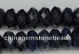 CDU120 15.5 inches 6*10mm faceted rondelle blue dumortierite beads