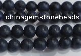 CDU200 15.5 inches 4mm round matte blue dumortierite beads