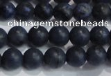 CDU202 15.5 inches 8mm round matte blue dumortierite beads