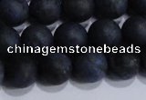 CDU204 15.5 inches 12mm round matte blue dumortierite beads