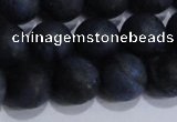 CDU205 15.5 inches 14mm round matte blue dumortierite beads