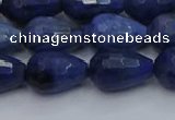 CDU214 15.5 inches 10*15mm faceted teardrop blue dumortierite beads