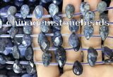 CDU221 Top drilled 8*12mm faceted briolette dumortierite beads