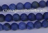 CDU301 15.5 inches 6mm round matte blue dumortierite beads