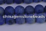 CDU302 15.5 inches 8mm round matte blue dumortierite beads