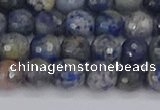 CDU309 15.5 inches 6mm faceted round blue dumortierite beads