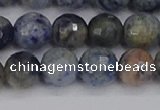 CDU311 15.5 inches 10mm faceted round blue dumortierite beads