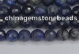 CDU315 15.5 inches 4mm faceted round blue dumortierite beads