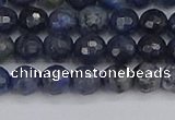 CDU316 15.5 inches 6mm faceted round blue dumortierite beads