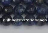 CDU318 15.5 inches 10mm faceted round blue dumortierite beads