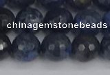 CDU319 15.5 inches 12mm faceted round blue dumortierite beads