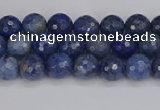 CDU322 15.5 inches 4mm faceted round blue dumortierite beads