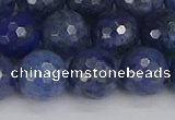 CDU325 15.5 inches 10mm faceted round blue dumortierite beads