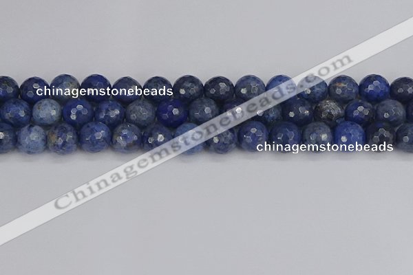 CDU325 15.5 inches 10mm faceted round blue dumortierite beads