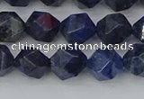 CDU331 15.5 inches 8mm faceted nuggets blue dumortierite beads