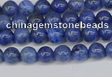 CDU340 15.5 inches 4mm round blue dumortierite beads wholesale