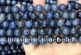 CDU353 15.5 inches 10mm round blue dumortierite beads wholesale