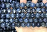 CDU354 15.5 inches 12mm round blue dumortierite beads wholesale