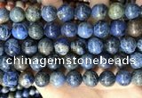 CDU364 15.5 inches 12mm round sunset dumortierite beads wholesale