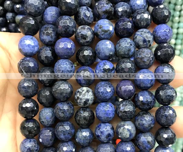 CDU403 15 inches 10mm faceted round dumortierite beads wholesale