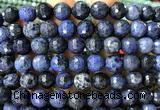 CDU403 15 inches 10mm faceted round dumortierite beads wholesale