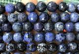 CDU404 15 inches 12mm faceted round dumortierite beads wholesale