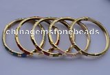 CEB01 5pcs 5.5mm width gold plated alloy with enamel bangles wholesale