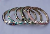 CEB03 5pcs 7mm width gold plated alloy with enamel bangles wholesale