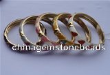 CEB06 5pcs 10mm width gold plated alloy with enamel bangles wholesale