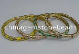 CEB108 7mm width gold plated alloy with enamel bangles wholesale