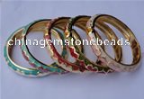 CEB11 5pcs 10mm width gold plated alloy with enamel bangles wholesale