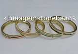 CEB112 7mm width gold plated alloy with enamel bangles wholesale