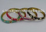 CEB116 7mm width gold plated alloy with enamel bangles wholesale