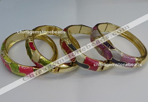 CEB120 16mm width gold plated alloy with enamel bangles wholesale