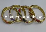 CEB126 16mm width gold plated alloy with enamel bangles wholesale