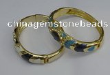 CEB127 16mm width gold plated alloy with enamel bangles wholesale