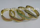 CEB130 17mm width gold plated alloy with enamel bangles wholesale