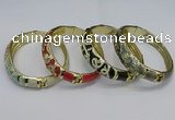 CEB134 16mm width gold plated alloy with enamel bangles wholesale