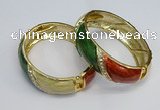CEB135 18mm width gold plated alloy with enamel bangles wholesale