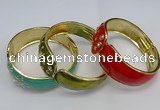 CEB138 28mm width gold plated alloy with enamel bangles wholesale