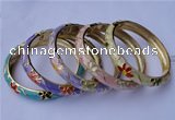 CEB14 5pcs 10mm width gold plated alloy with enamel bangles wholesale