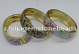 CEB141 20mm width gold plated alloy with enamel bangles wholesale