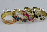 CEB142 20mm width gold plated alloy with enamel bangles wholesale