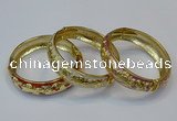 CEB143 18mm width gold plated alloy with enamel bangles wholesale