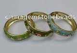 CEB144 18mm width gold plated alloy with enamel bangles wholesale