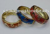 CEB145 19mm width gold plated alloy with enamel bangles wholesale