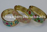 CEB146 19mm width gold plated alloy with enamel bangles wholesale